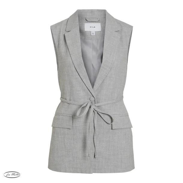 VILA Visala waist coat light grey