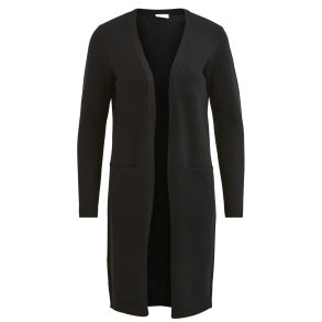 VILA Viril long knit cardigan black
