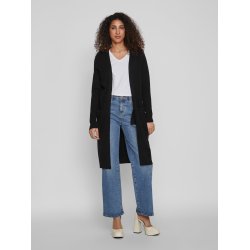 VILA Viril long knit cardigan black