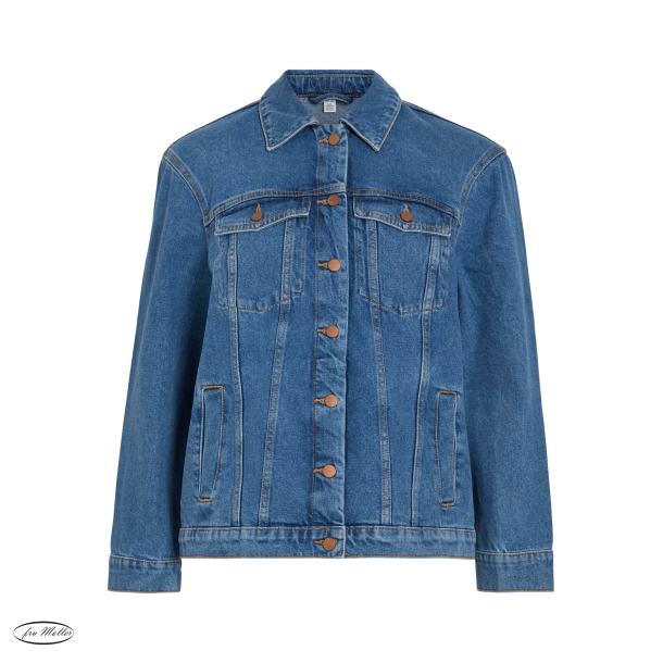 VILA Vimey loose denim jacket blue
