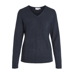 VILA Viril v-neck mrkbl melange