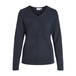 VILA Viril v-neck mrkbl melange