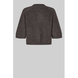 SF Andrea knit rib cardigan chokolade torte