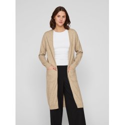 VILA Viril long knit cardigan natural