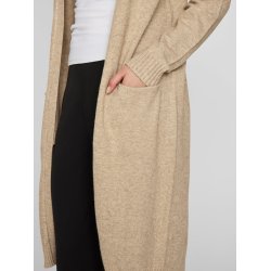 VILA Viril long knit cardigan natural