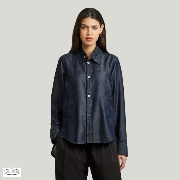 G-Star Step hem pocket shirt rinsed