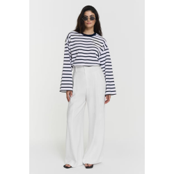 T&T Cheleste LS top navy white stripe