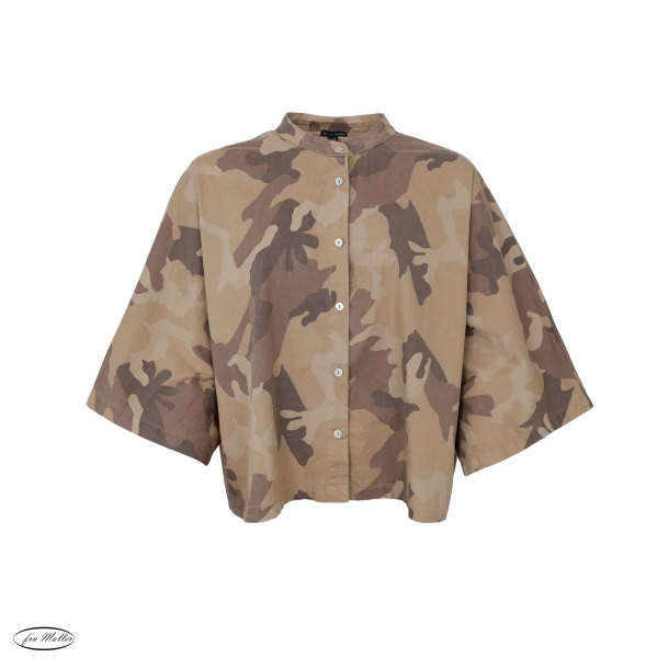 BCALLY loose shirt camouflage brown