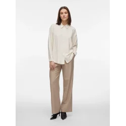 VILA Vichabeso oversized shirt cloud dancer