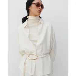 VILA Vichabeso oversized shirt cloud dancer