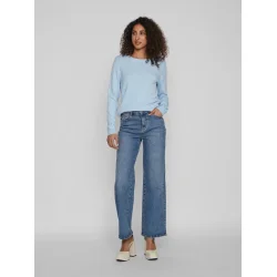 VILA Viril o-neck kentucky blue