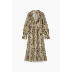 The New Society Isley dress snake print