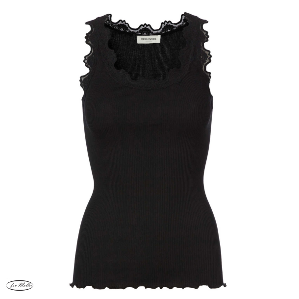 RW Babette silk long lace top black