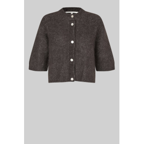 SF Andrea knit rib cardigan chokolade torte