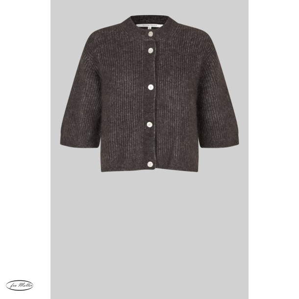 SF Andrea knit rib cardigan chokolade torte