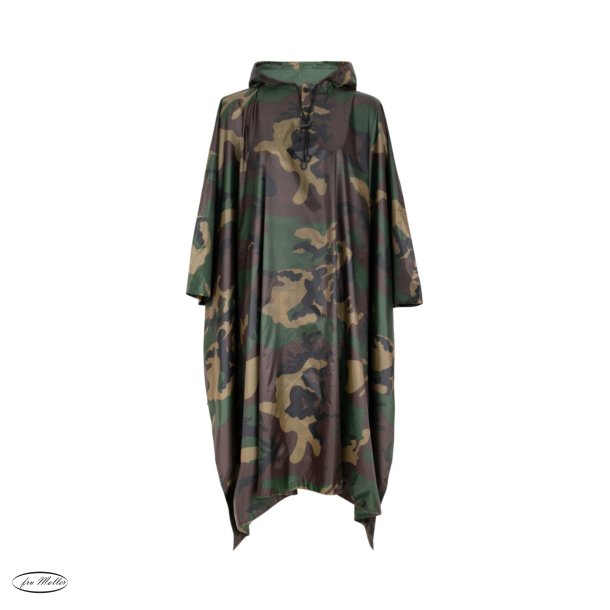 SUI AVA camou rain poncho