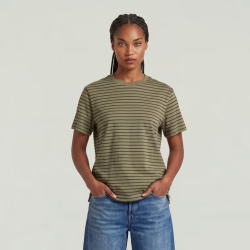 G-Star Unit stripe t-shirt Khaki/Asfalt