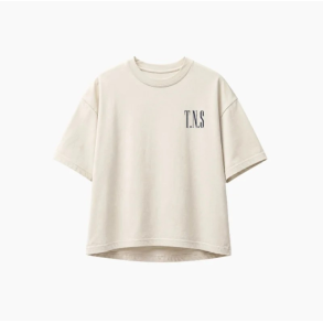 The New Society Mochi T-shirt black iris emb,