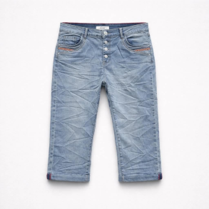 Wilto Jeans baggy light blue capri