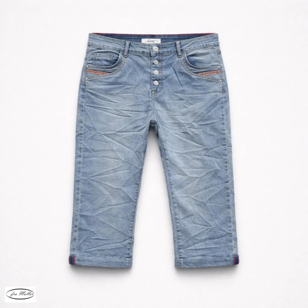 Wilto Jeans baggy light blue capri