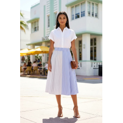 ByLund Tenna stribet skirt bl�