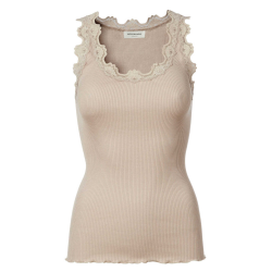 RW Babette silk long lace top cacao