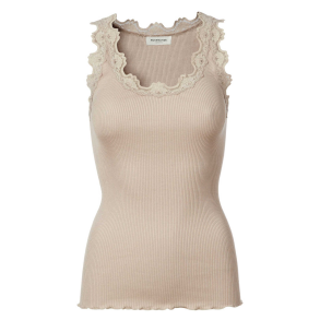 RW Babette silk long lace top cacao