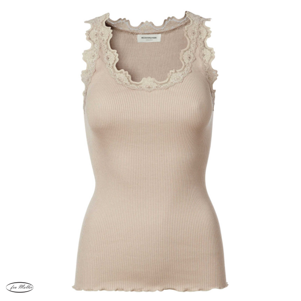 RW Babette silk long lace top cacao