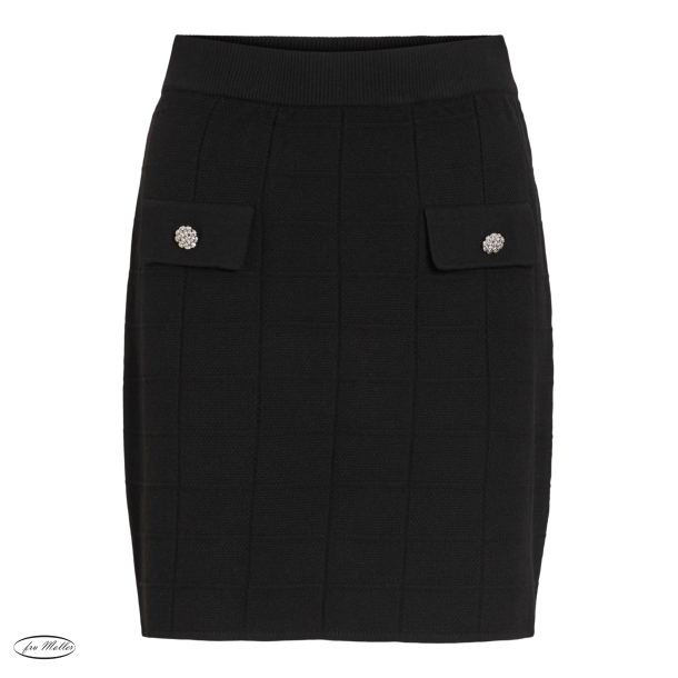 VILA Vijulisa short skirt knit sort