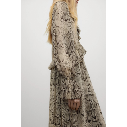 The New Society Isley dress snake print