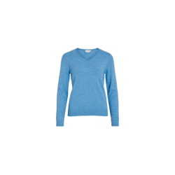 VILA Viril v-neck blue melange