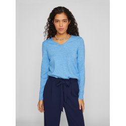 VILA Viril v-neck blue melange