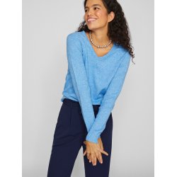 VILA Viril v-neck blue melange