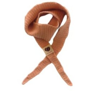 Coffee Beanies Scarf small peach
