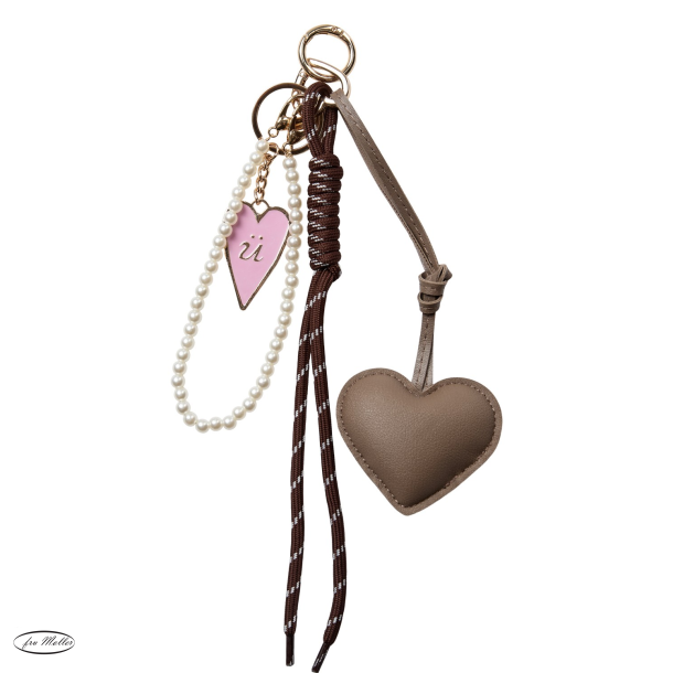 Nutalie bag charm taupe grey