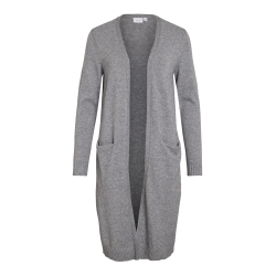VILA Long knit cardigan grey