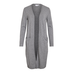 VILA Long knit cardigan grey