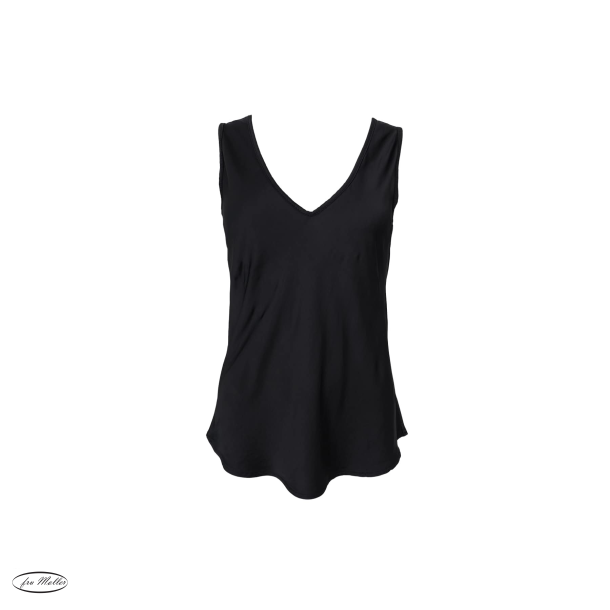 BCMABEL top double V-neck black