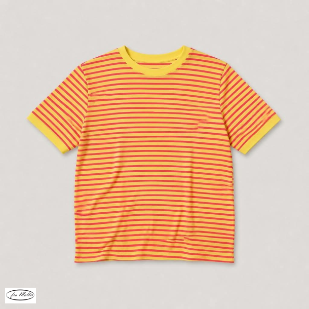 ByLund Ruth T-shirt strib gul