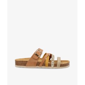 Shoe design Mirabella sandal glitter ochre