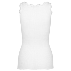RW Babette silk long lace top new white