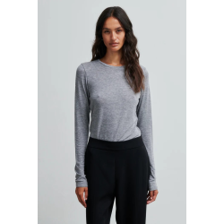 SF Matima o-neck LS tee grey melange