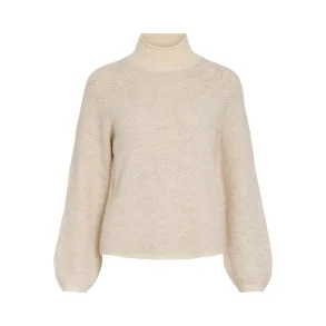 VILA Vilory high neck knit natur