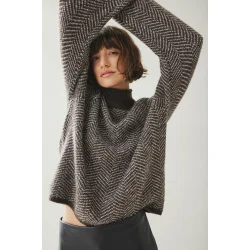 VILA Vilory high neck knit brun