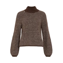 VILA Vilory high neck knit brun