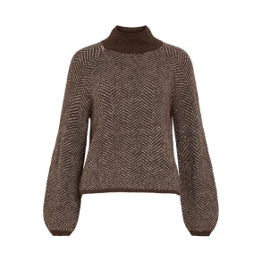VILA Vilory high neck knit brun