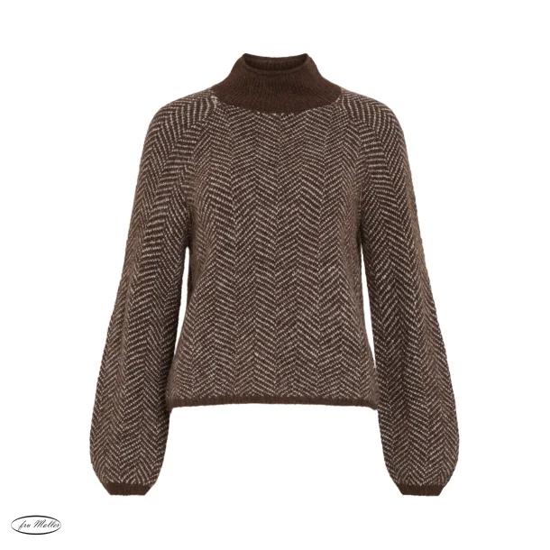 VILA Vilory high neck knit brun