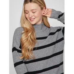 VILA Viril mock neck gr m/sort