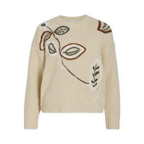 VILA Vibrida o-neck embroidery 