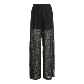 VILA Viselly lace pants sort